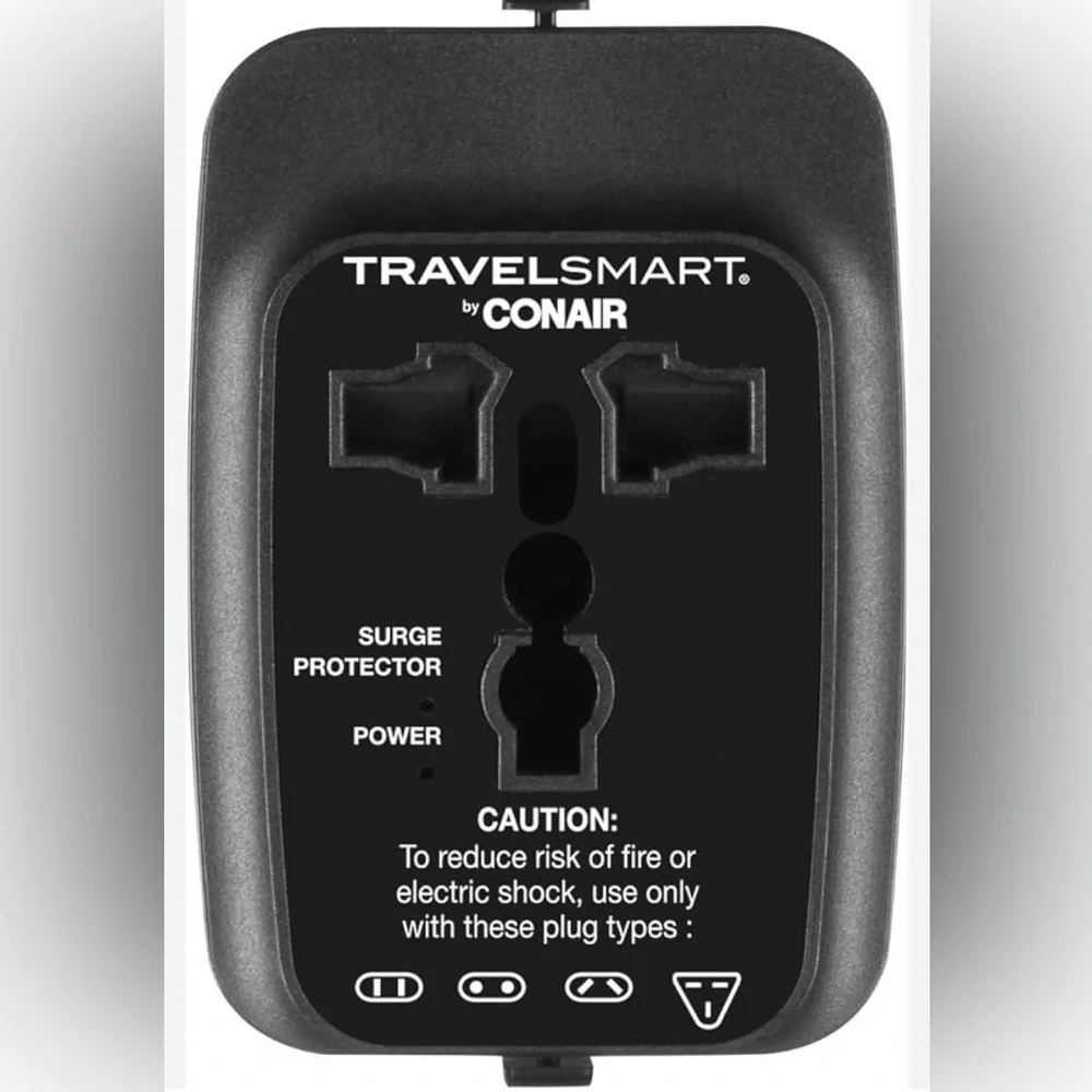 Conair TravelSmart Black Worldwide Adapter